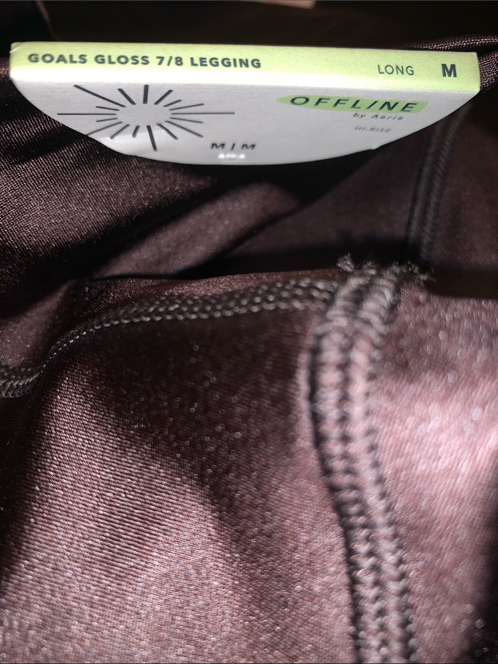 Aerie OFFLINE Goals Gloss Leggings Espresso M - Picture 5 of 5
